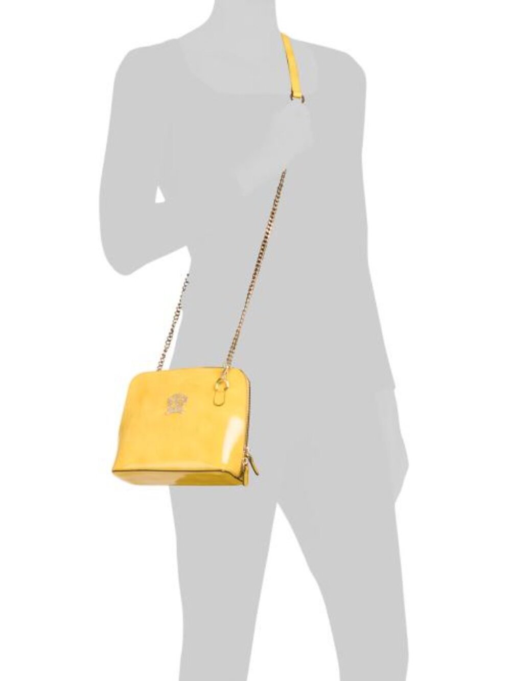 PRATESI Made In Italy Leather Radica Dome Crossbody - Picture 4 of 5